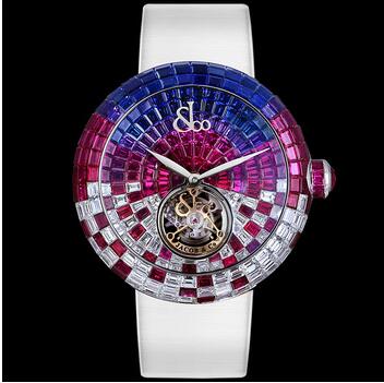 Jacob & Co. Brilliant Flying Tourbillon Purple Degrade Replica Watch BT543.30.SX.UC.B