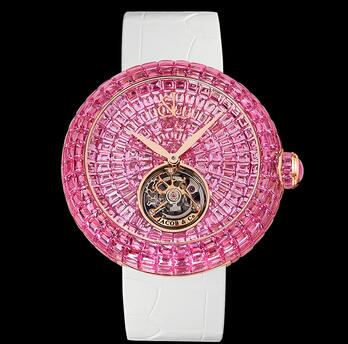 Jacob & Co. Brilliant Flying Tourbillon Pink Sapphires Replica Watch BT543.40.IP.IP.B