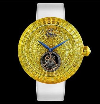 Jacob & Co. Brilliant Flying Tourbillon Yellow Sapphires Replica Watch BT543.50.YD.UA.B