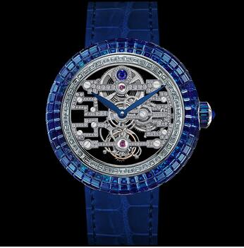 Jacob & Co. Brilliant Art Deco Blue Sapphire Replica Watch BT545.30.BB.BB.A