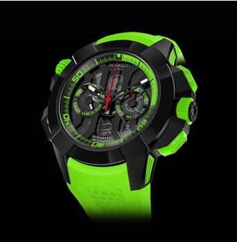 Jacob & Co. Epic X Chrono Black Titanium (Green Band) Replica Watch EC311.21.SB.BG.C