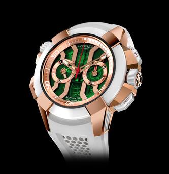 Jacob & Co. Epic X Chrono Rose Gold Green Dial Replica Watch EC312.42.PB.GR.A