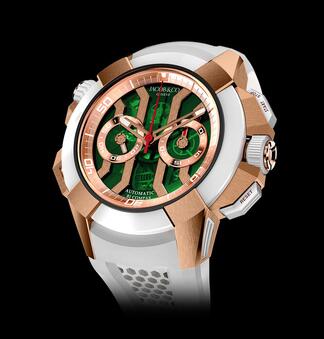 Jacob & Co. Epic X Chrono Rose Gold Green Dial ( Satin-Finished) Replica Watch EC312.42.SB.GN.A