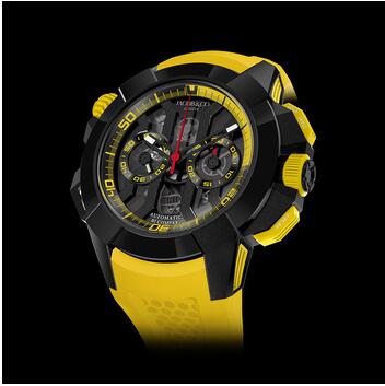 Jacob & Co. Epic X Chrono Black Titanium (Yellow Band) Replica Watch EC313.21.SB.BV.D