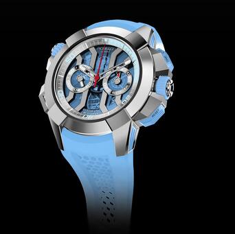 Jacob & Co. Epic X Chrono Titanium Sky Blue Replica Watch EC323.20.AA.AA.A