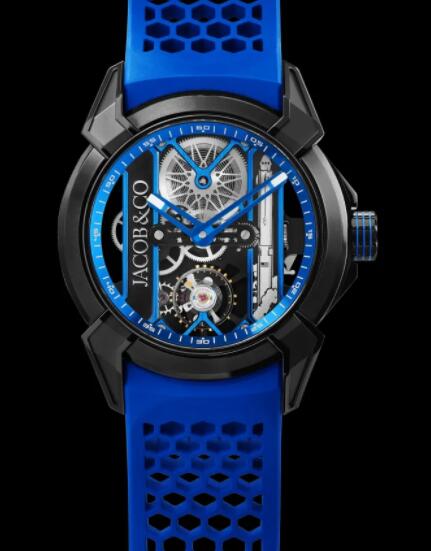 2022 Jacob & Co. Epic X Black Titanium Bucherer Blue Replica Watch EX110.21.AI.AL.ABRUA