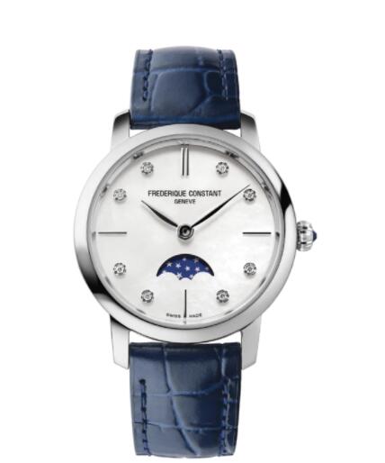 Frederique Constant Slimline Ladies Moonphase Replica Watch FC-206MPWD1S6