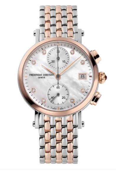 Frederique Constant Classics Quartz Chronograph Ladies Watch Replica FC-291MPWD2R2B