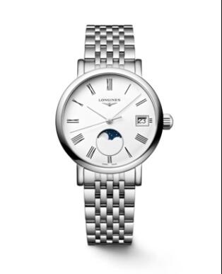 Longines Elegant Collection Moonphase 30 Stainless Steel L4.330.4.11.6 Replica Watch