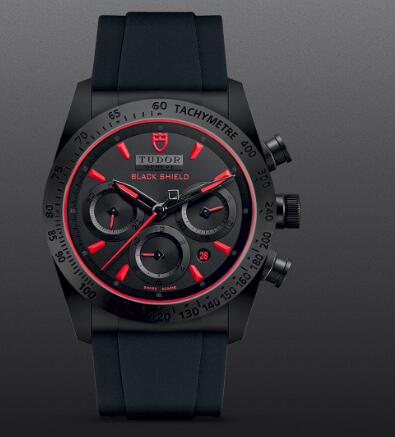 Replica Watch TUDOR FASTRIDER BLACK SHIELD M42000CR-0001 black ceramic bezel black dial