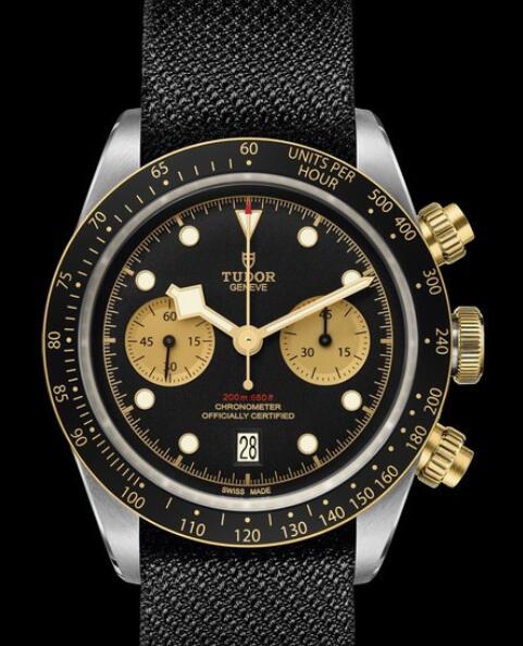 Tudor Replica Watch Black Bay Chrono S&G M79363N-0003 Steel - Black Dial - Strap Fabric