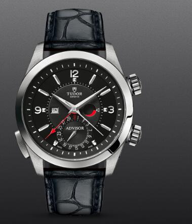 Replica Watch TUDOR HERITAGE ADVISOR M79620TN-0006 Black dial Black alligator leather strap