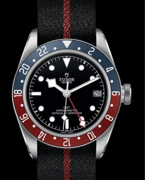 Replica Tudor Watch BLACK BAY GMT M79830RB-0003 Steel - Black Dial - Black Fabric Strap