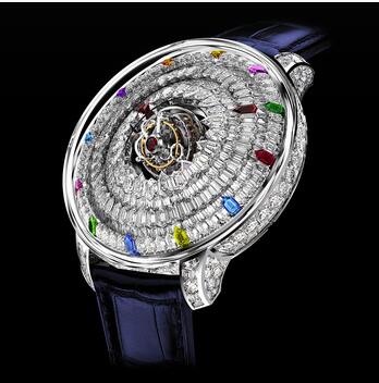 Jacob & Co. The Mystery Tourbillon Diamond & Rainbow Index Replica Watch SN800.30.BD.AF.ABALA