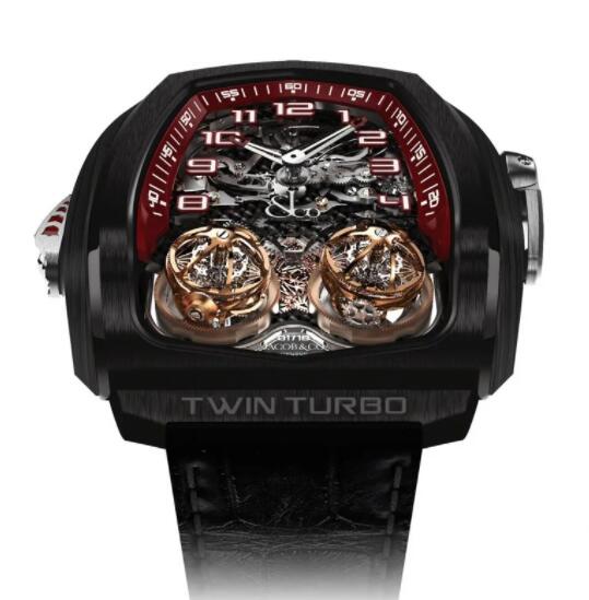 Jacob & Co Twin Turbo Black DLC Replica Watch TT100.21.NS.NK.C