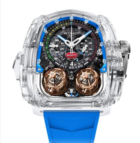 Replica Jacob & Co Twin Turbo Furious Bugatti Sapphire Crystal Watch TT220.80.AA.AB.ABVEA