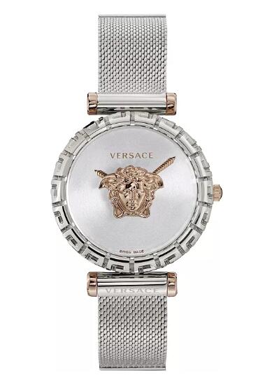 Cheap Versace Women's Swiss Palazzo Empire Greca Stainless Steel Mesh Bracelet Watch 37mm Replica