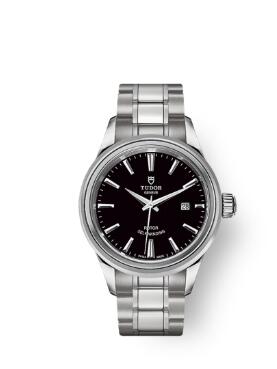 Buy Tudor Style Watch Review Replica 28 mm steel case Black dial m12100-0002