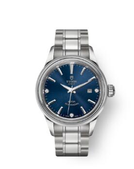 Buy Tudor Style Watch Review Replica 28 mm steel case Diamond-set dial m12100-0013