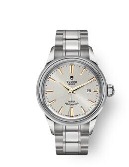 Buy Tudor Style Watch Review Replica 28 mm steel case Silver dial m12100-0017