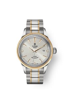 Buy Tudor Style Watch Review Replica 28 mm steel case Diamond-set dial m12103-0005