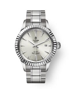 Buy Tudor Style Watch Review Replica 28 mm steel case Silver dial m12110-0001