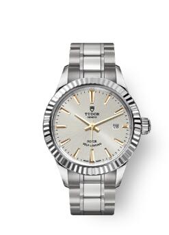 Buy Tudor Style Watch Review Replica 28 mm steel case Silver dial m12110-0005