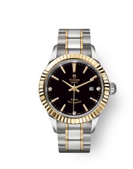 Buy Tudor Style Watch Review Replica 28 mm steel case Diamond-set dial m12113-0011