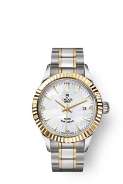 Buy Tudor Style Watch Review Replica 28 mm steel case Diamond-set dial m12113-0017