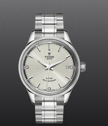Replica Watch Tudor Style 34mm steel case diamond-set dial m12300-0003