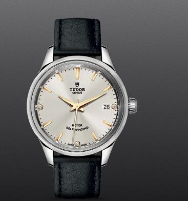 Replica Watch Tudor Style 34mm steel case diamond-set dial m12300-0020