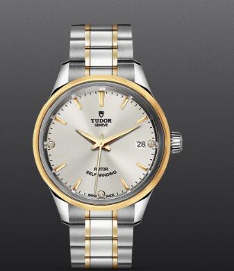 Tudor Style Replica Watch 34mm steel case diamond-set dial m12303-0005