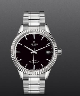 Tudor Style Swiss Replica Watch 34MM Steel Case black dial m12310-0003