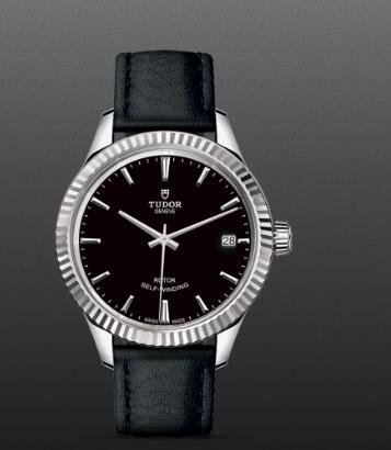 Tudor Style Swiss Replica Watch 34MM Steel Case black dial m12310-0022