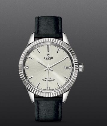 Tudor Style Swiss Replica Watch 34MM Steel Case diamond-set dial m12310-0024