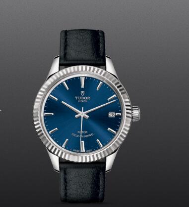 Tudor Style Swiss Replica Watch 34MM Steel Case blue dial m12310-0027