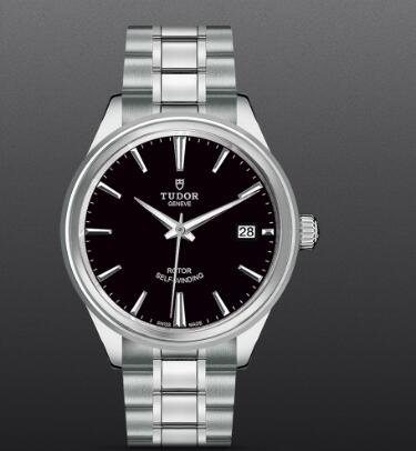 Tudor Style Swiss Replica Watch 38mm steel case black dial m12500-0002