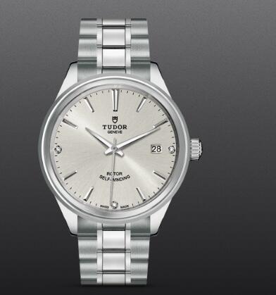 Tudor Style Swiss Replica Watch 38mm steel case diamond-set dial m12500-0003