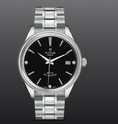 Tudor Style Swiss Replica Watch 38mm steel case diamond-set dial m12500-0004