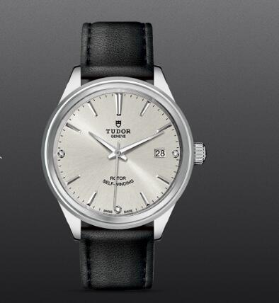 Tudor Style Swiss Replica Watch 38mm steel case diamond-set dial m12500-0007