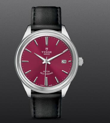 Tudor Style Swiss Replica Watch 38mm steel case burgundy dial m12500-0012