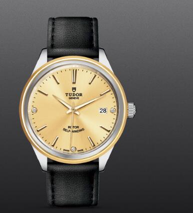 Fake Tudor Style Swiss Watch 38MM steel case diamond-set dial m12503-0010