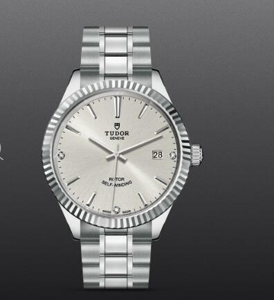 Tudor Style Swiss Fake Watch 38mm steel case diamond-set dial m12510-0007