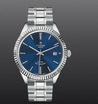 Tudor Style Swiss Fake Watch 38mm steel case blue dial m12510-0013
