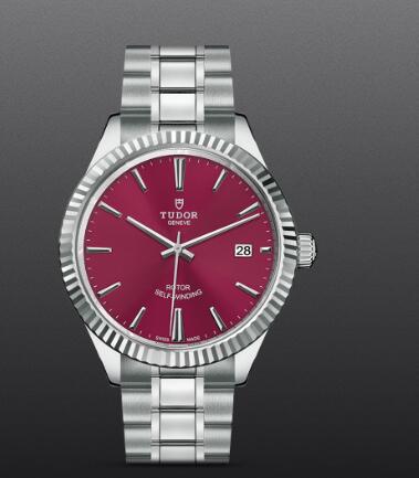 Tudor Style Swiss Fake Watch 38mm steel case burgundy dial m12510-0015