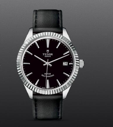 Tudor Style Swiss Fake Watch 38mm steel case black dial m12510-0022