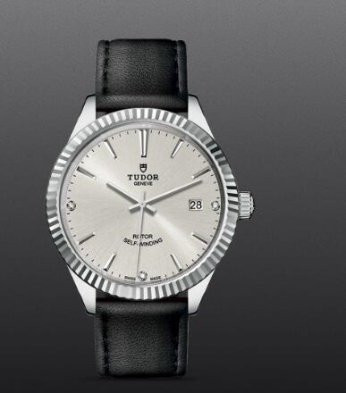 Tudor Style Swiss Fake Watch 38mm steel case diamond-set dial m12510-0024