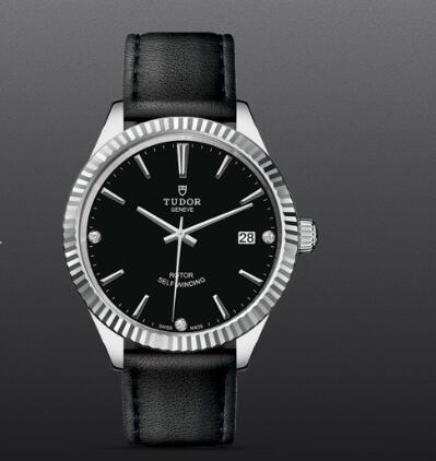 Tudor Style Swiss Fake Watch 38mm steel case diamond-set dial m12510-0025