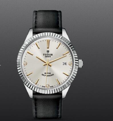Tudor Style Swiss Fake Watch 38mm steel case diamond-set dial m12510-0026