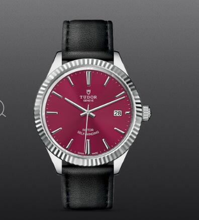 Tudor Style Swiss Fake Watch 38mm steel case burgundy dial m12510-0028